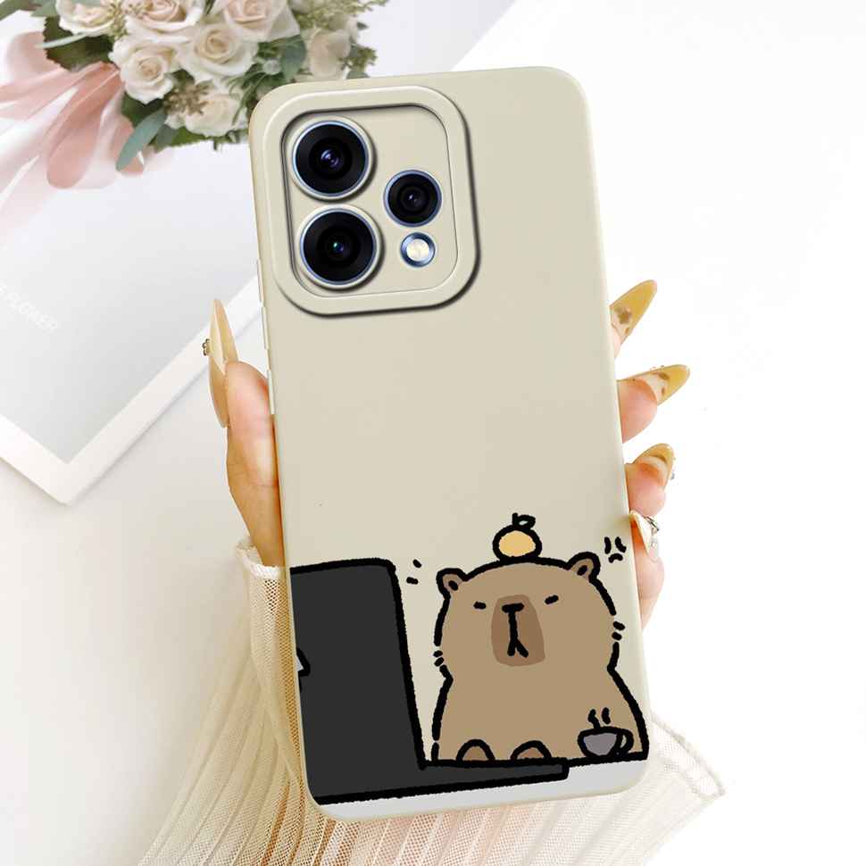 For Oppo Reno15 5G Case CPH2825 ilicone Back Cover For Oppo Reno 15C Reno15c 5G Cute Panda Cartoon Phone Cases Shockproof