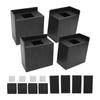 4 PCS 4in L Shaped Anti Vibration Pads Rectangular Non Slip Foot Pad Bed Risers for Washing Machine