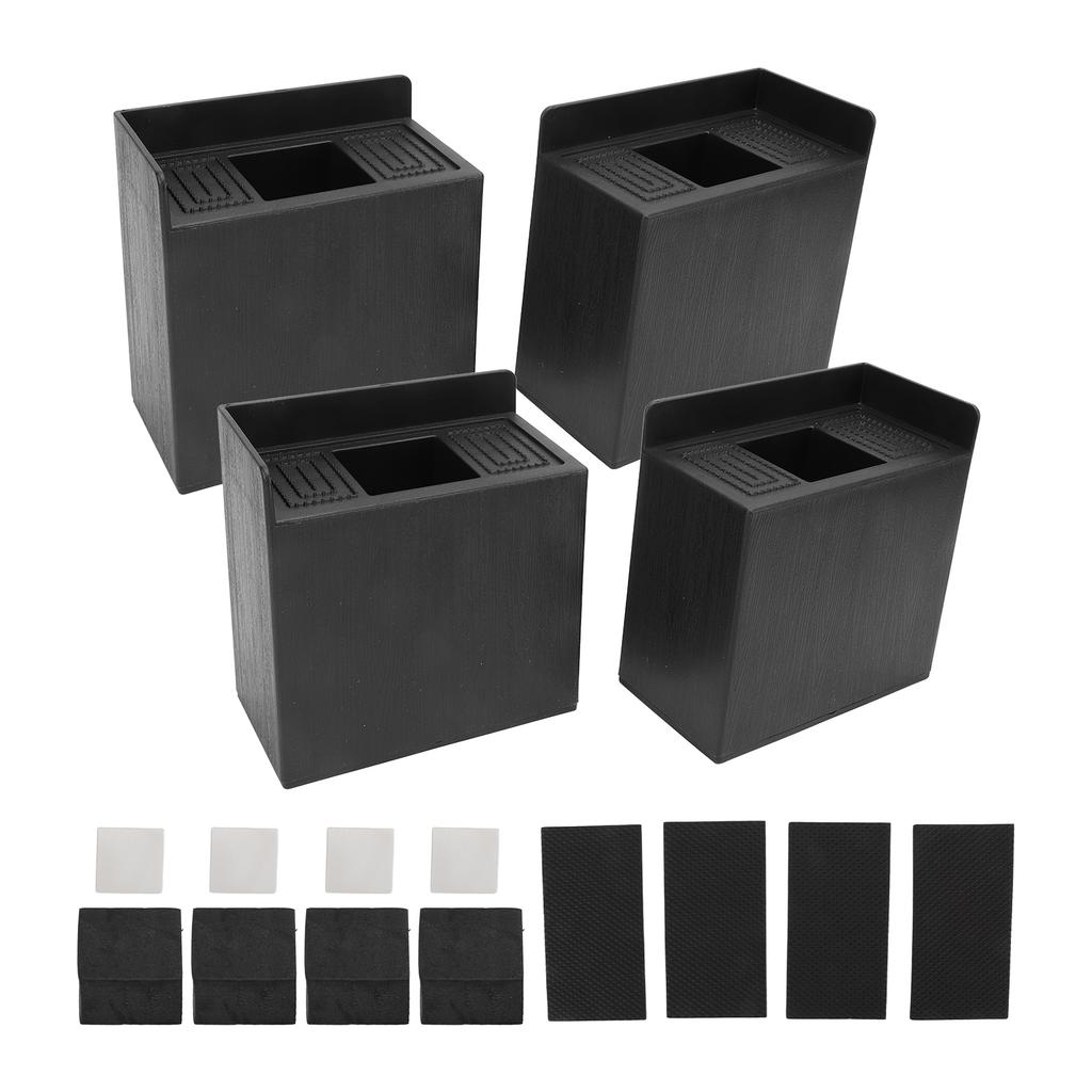 4 PCS 4in L Shaped Anti Vibration Pads Rectangular Non Slip Foot Pad Bed Risers for Washing Machine