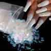 1 pungă holografică paiete pentru unghii argintiu laser cu sclipici neregulat fulgi strălucitor felie lac cu gel pentru manichiură decorațiuni pentru unghii