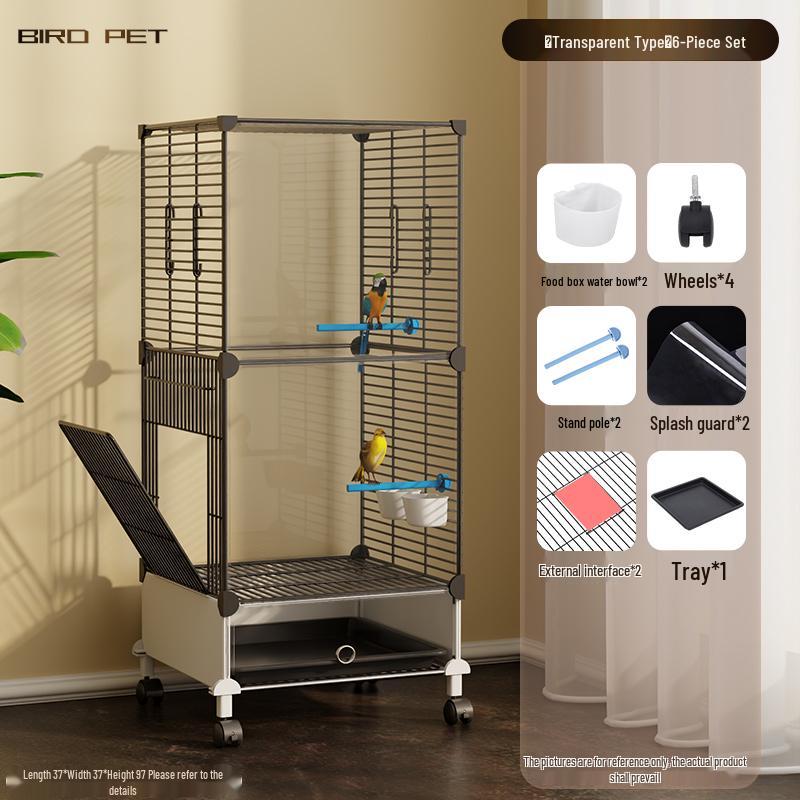 Luxury Large Bird Cage for Cockatiels, Budgerigars, Parrots with Breeding Box