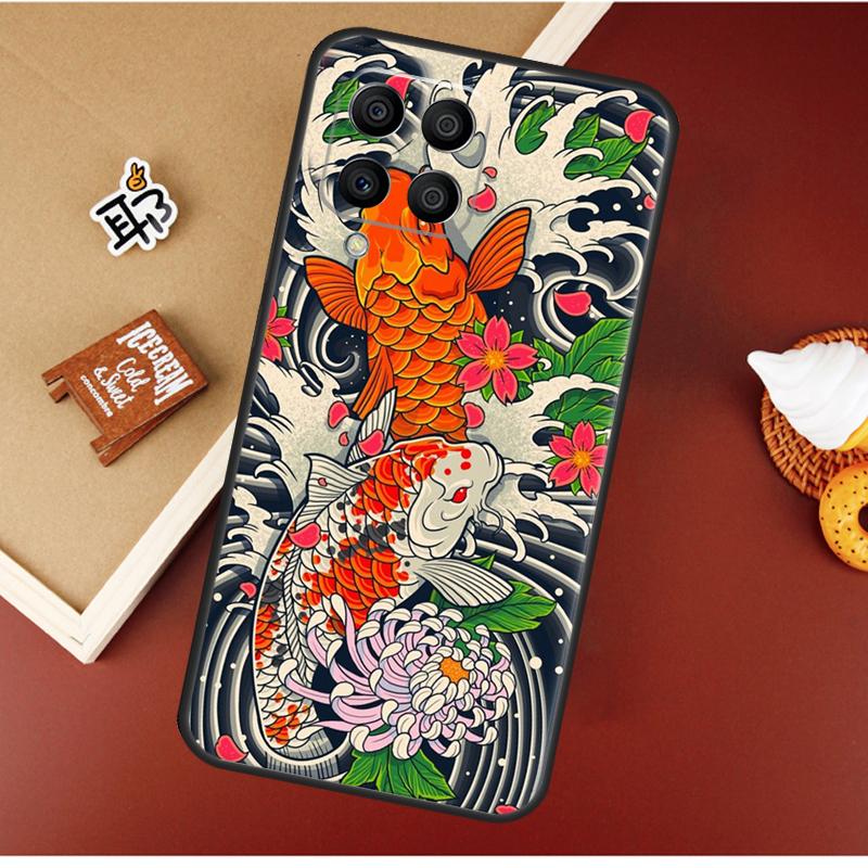 Ying Yang Koi Fish Case For Samsung Galaxy M16 M36 M56 M06 M52 M32 M12 M54 M34 M14 M35 M55 M15 M11 M31 M13 M53