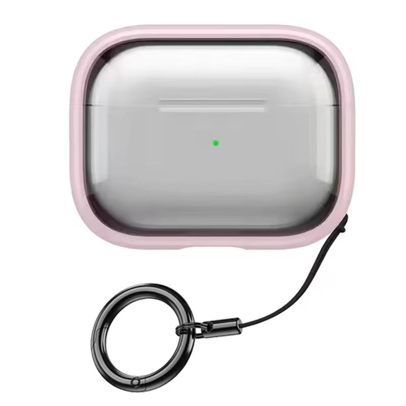 Removable Stand Latch Earphone Case for Airpods 4 3 1 Pro2 Wireless Charging Anti-Drop Lock Protector Hard PC Transparent Cover