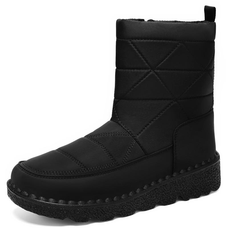 Women's Shoes, Cotton Shoes, Fleece and Thickened High-top Anti-slip Snow Boots, Casual and Versatile Cotton Boots