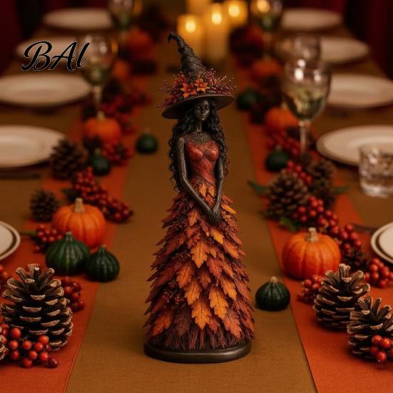 Cadouri Tematice Vrăjitoare Sezoniere Figurină de Toamnă, Statuie de Halloween, Decor de Masă de Toamnă, Decorare Raft Statuete Colecționabile pentru Șemineu