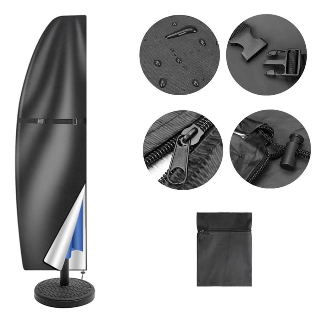 Terrasparasol Parasolhoes Waterdicht Buiten Banana Rechte Stijl Past op Vrijhangende Parasol tot 11-13 Voet