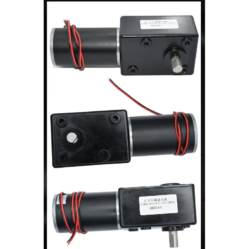 12v 24v Metal Worm Gearbox Engine Reversed Low Speed 250kg.cm Strong Torque Gearmotor Self-lock Worm Gear Motor
