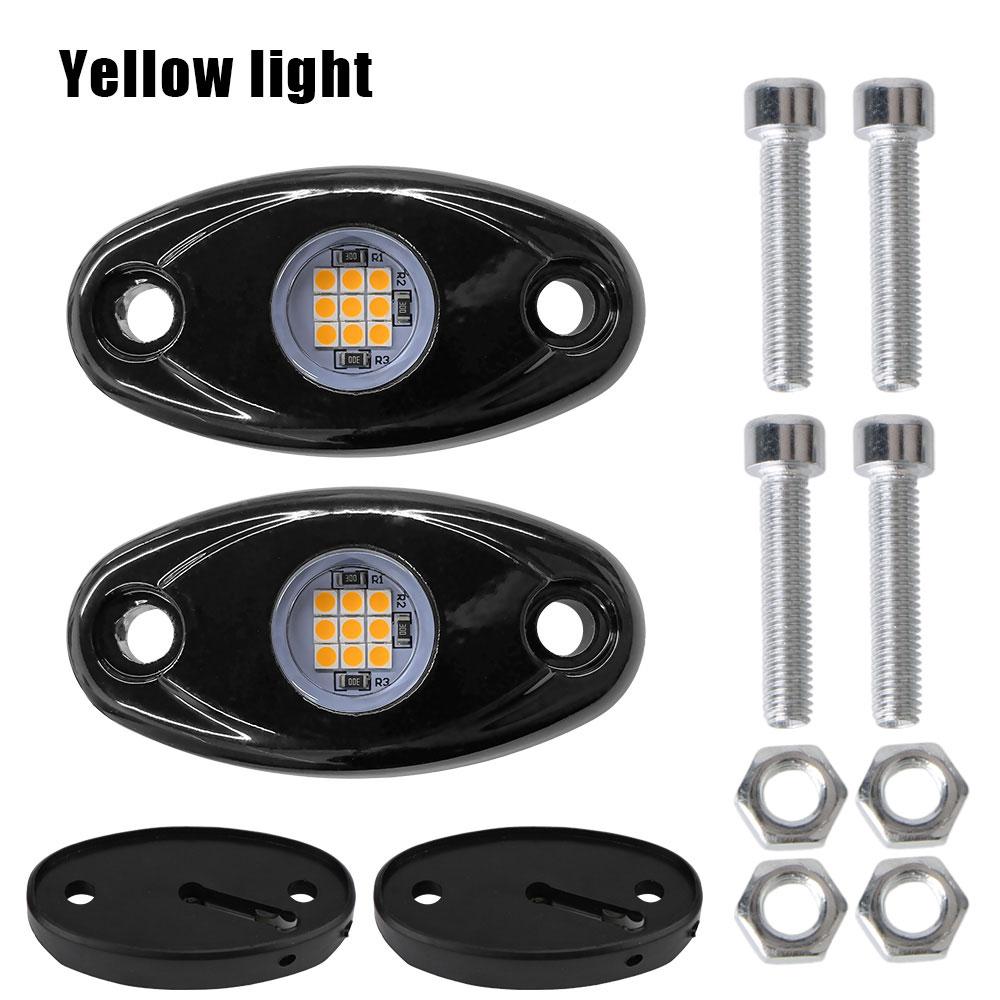 Waterproof LED Rock Lights For Jeep Atv Suv Offroad Car Truck Yacht Trail Rig Lamp 1 Pair 5 Colors Led Neon Light Underbody Glow
