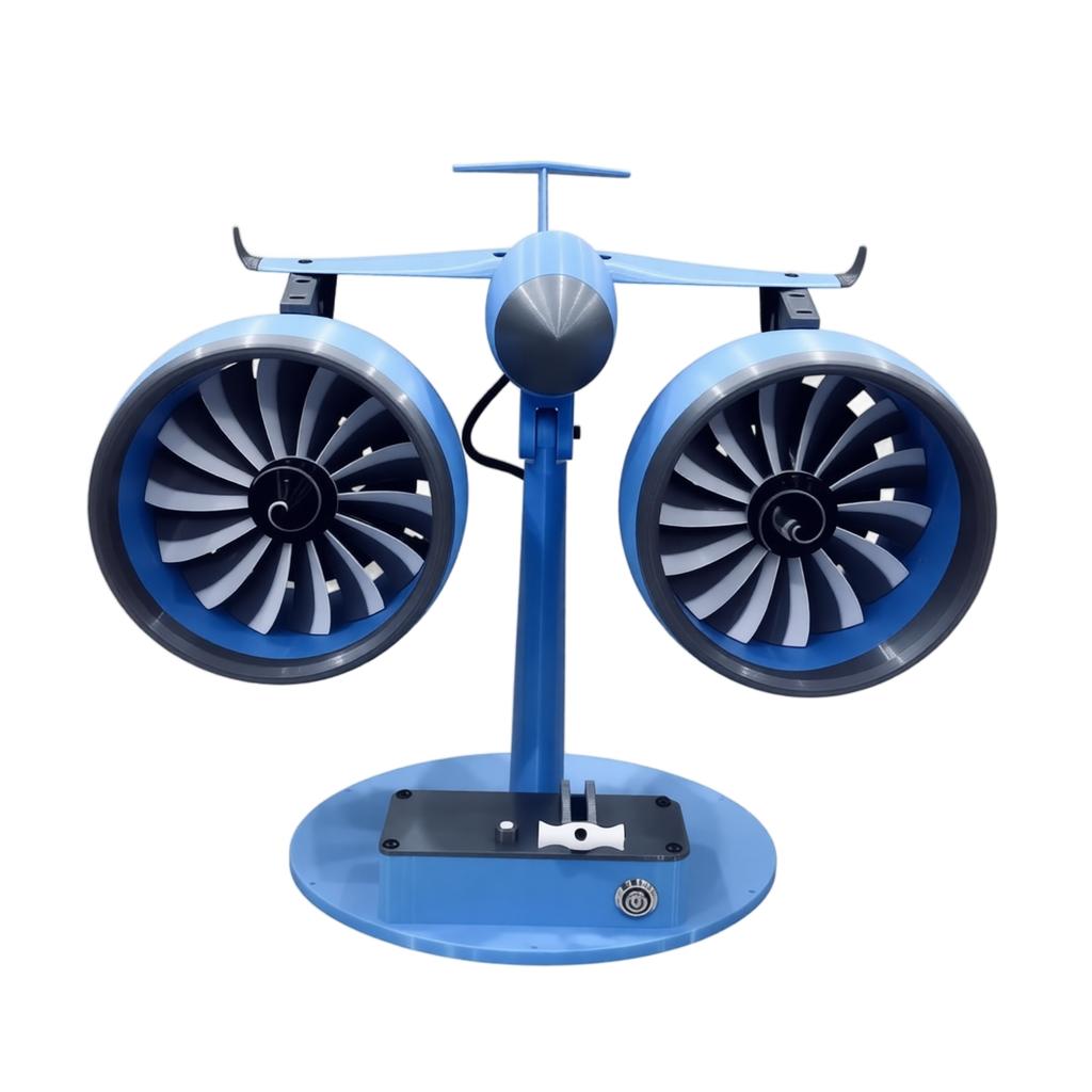 3D Printed Desktop Fan with Stepless Control and Brushless Motor, Aviation-Inspired Design, Gift