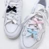 Pack of 4 Stylish Shoe Buckles Colorful Shoe Decorations Ribbon Shoes Pendant Footwear Pendant Heart Pendant for Shoe
