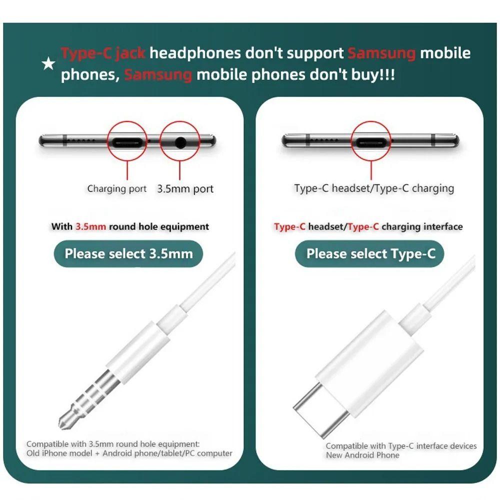 With Mic 3.5mm Wired Headphones Hifi L Jack Magnetic Suction Headset Gaming Wire Earphone  Phone