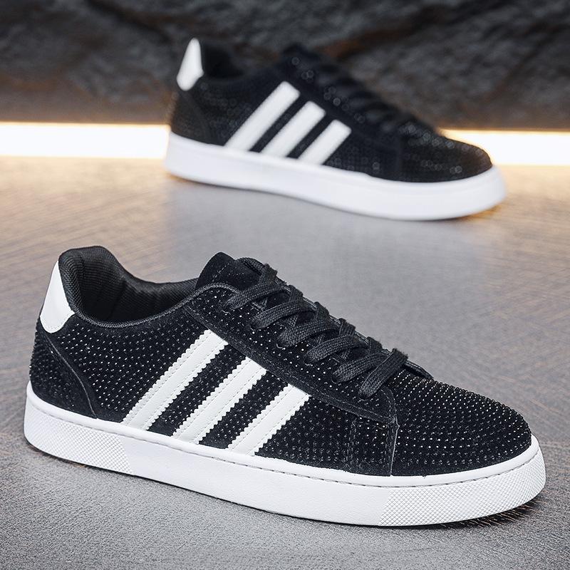 

Модный тренд туфли из натуральной микрофибры маленькие белые туфли ночной клуб мужские красные подошвы повседневная обувь духовное общество парень кеды 44