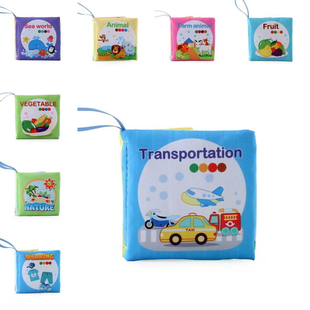 Soft Quiet Baby Cloth Book Early Education Toy Animal Recognition Learning