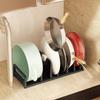 Kitchen Pot Lid Holder Cookingware Organizer Cutting Board Pot Cover Pan Holder Cabinet Pantry Sink Accessories Bowls Dish Rack