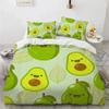 Luxuriös Neu 3D-Druck Avocado Gesichter Bequemer Bettbezug Steppdecke Kissenbezug Bettwäscheset Kinder Schlafzimmer Dekoration Heimtextil