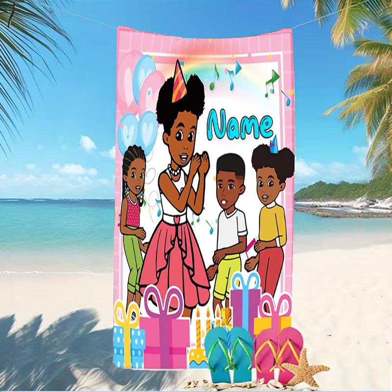 Customizable personalized beach towels Gracies Corner themed designs.Suitable for the beach, yoga, sports;ideal as beach accessories