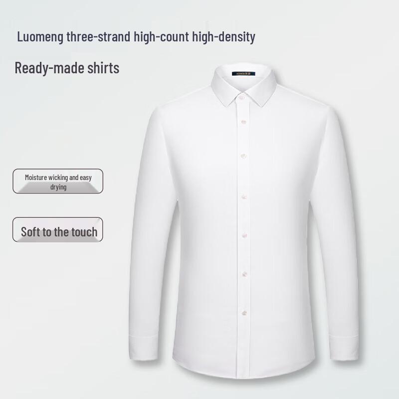 

Romon Men s 140-Count High-Density Pure Cotton Long-Sleeve Shirt