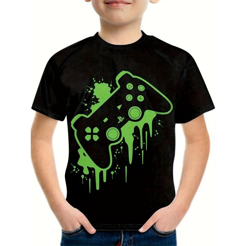Children's Clothing T-Shirts for Boys Short Sleeve 3D Gamepad Print Kids Summer Clothes Casual Fashion