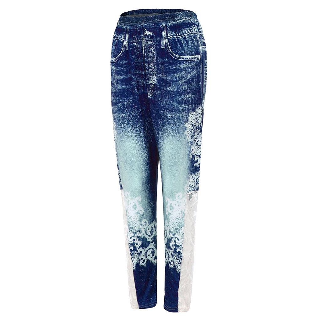 Women Printed Yoga Fitness Leggings Running Gym Stretch Sports Pants Trousers