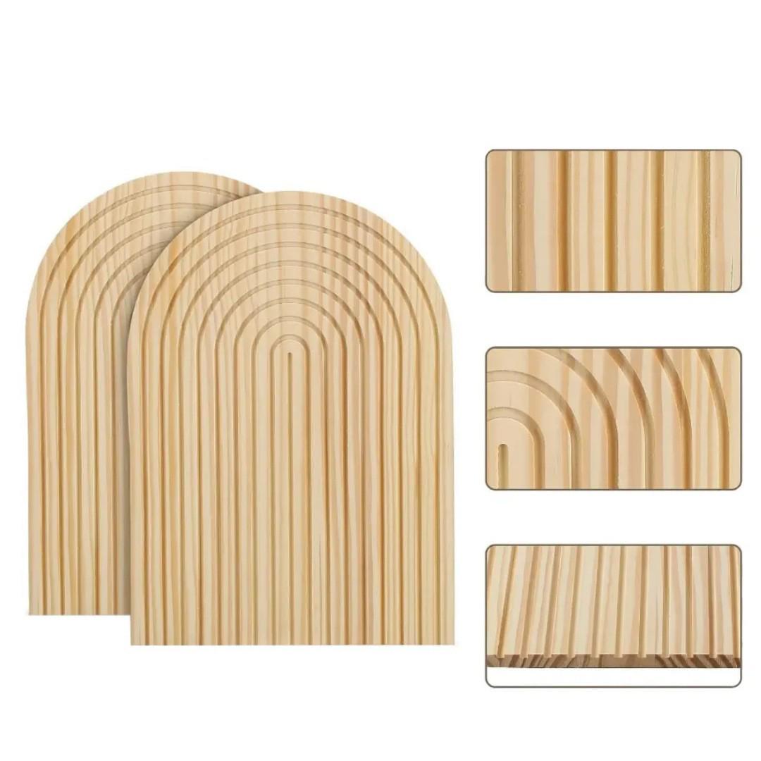 In-Stock Wooden Ripple Tray for Afternoon Tea, Dessert, Bread, Props, Decorative Plate, Aromatherapy Storage Tray
