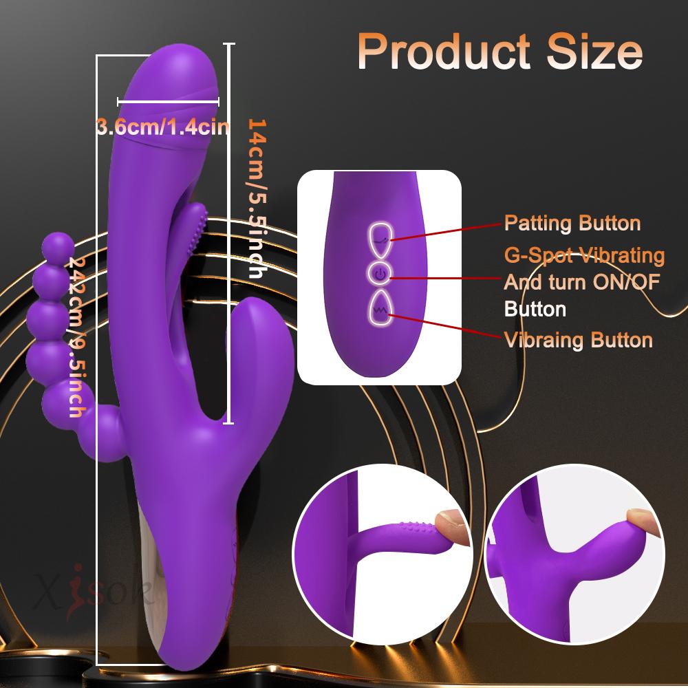 Tapping Flapping Rabbit Vibrator For Women Vagina G-spot Vibrator Female Masturbator Clitoris Anal Stimulator Sex Toy For Women