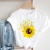 Dragonfly Flower Tee Top Women Travel Print Summer Fashion T-shirt Clothing Casual Short Sleeve Lady Female Graphic T-shirt
