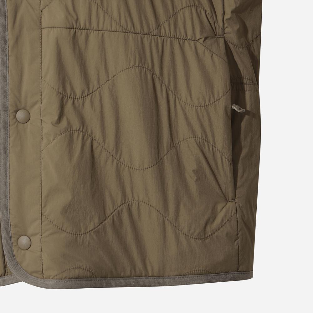 DOD Women'S) Riverwave Reversible Quilted Jacket (Dark Beige)