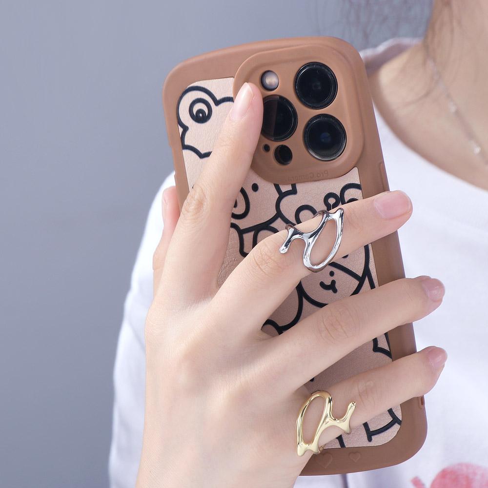 Fashion Silver Plate Geometric Ring Women Jewelry Accessories Korean Style Jewelry Punk Ring