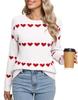 Europe, America, autumn and winter new hot-selling sweaters women's  Valentine's Day love round neck pullover knitted sweater top