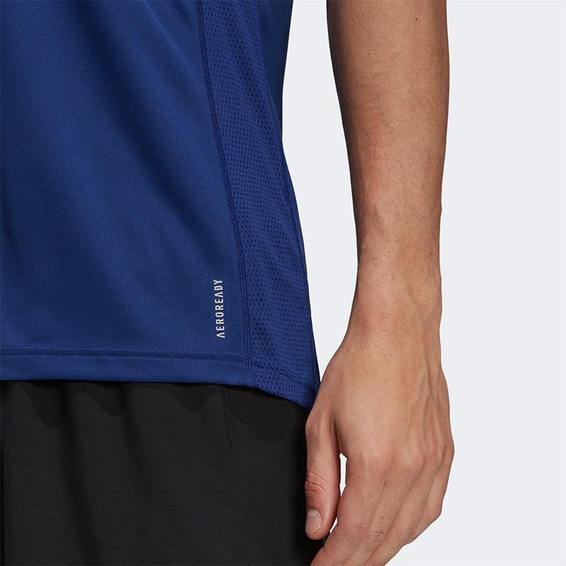 Adidas Casual Fitness Training Round Neck Sports Short Sleeve T-Shirt Men Tops Blue H34494