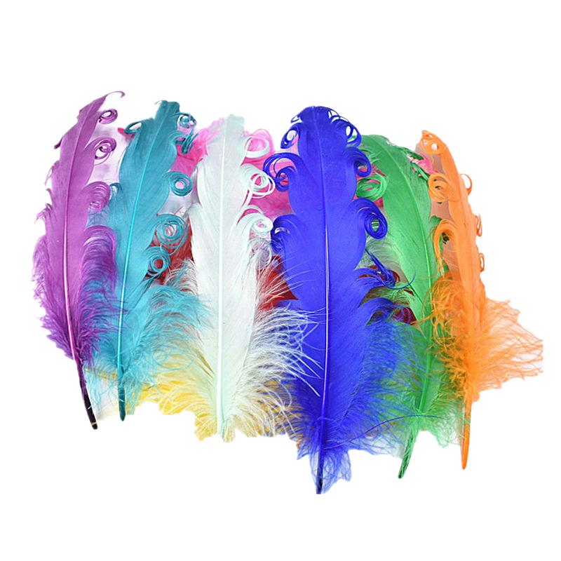 20/100pcs Colorful Curly Goose Feathers for Craftsdiy Jewelry Making Christmas Wedding Centerpiece Hat Plumas Decorativas13-18cm