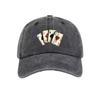 A Unisex Baseball Cap with AAAA Playing Card Print, Soft Top, Vintage Style for Men and Women, Adjustable Fit, Suitable for Outd