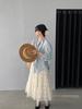 Jiang Zuo French Lace Embroidered Long Skirt - Women's 2026 Spring Large Swing Style