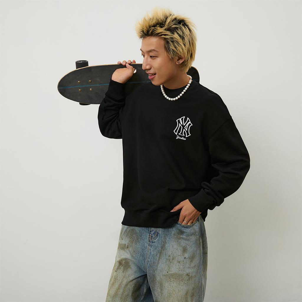 New MLB New York Yankees Basic Collection 24FW American Vintage Sweatshirt Unisex Black 3AMTB9744-50BKS