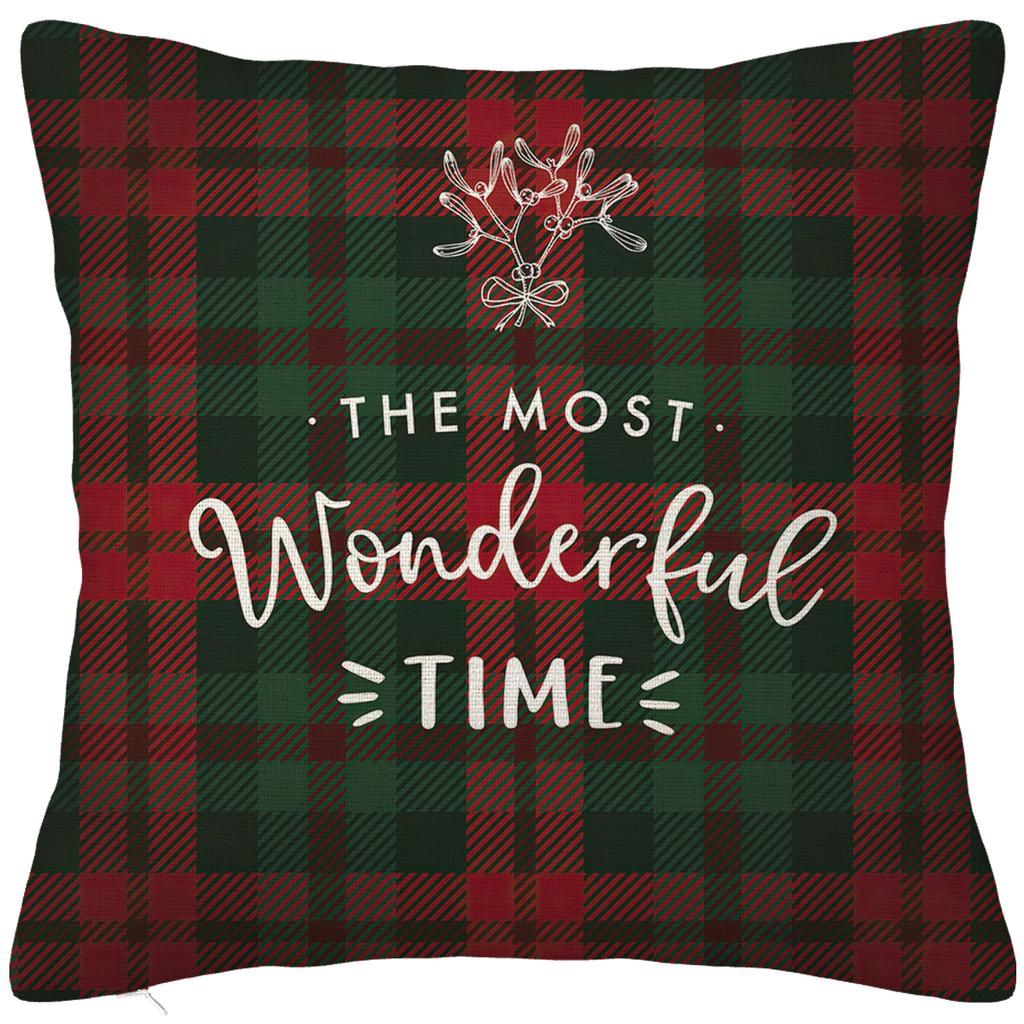 Christmas decoration red and green faro plaid pillowcase home decoration living room sofa cushion cover 50*50 40*40 45*45 60*60