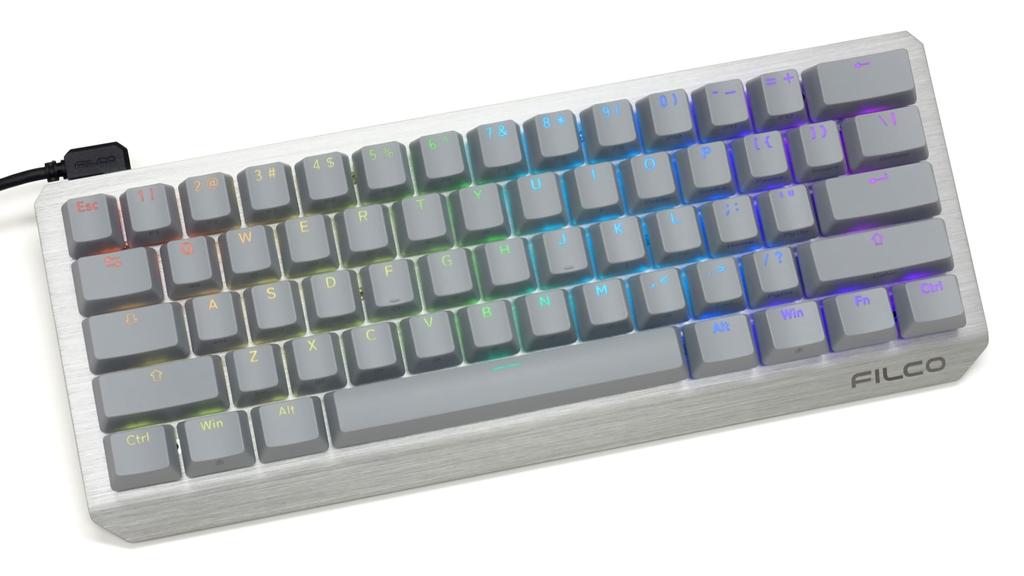 Majestouch LUCE60 English Cherry MX2A RGB Speed Silver Mechanical Gaming RGB LED USB Fast US ASCII Layout, Switch, 61-Key Keyboard, Hot-Swap,