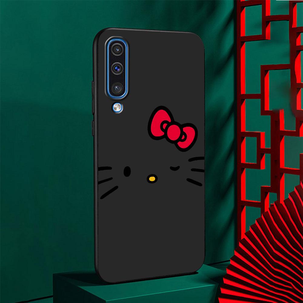 

Cute Hello Kitty Case for Samsung Galaxy A03 A04s A20 A30 A20e A70 A70s A50 A40 A30s A50s A20s A10s A10 TPU Black Phone Cover Samsung A10