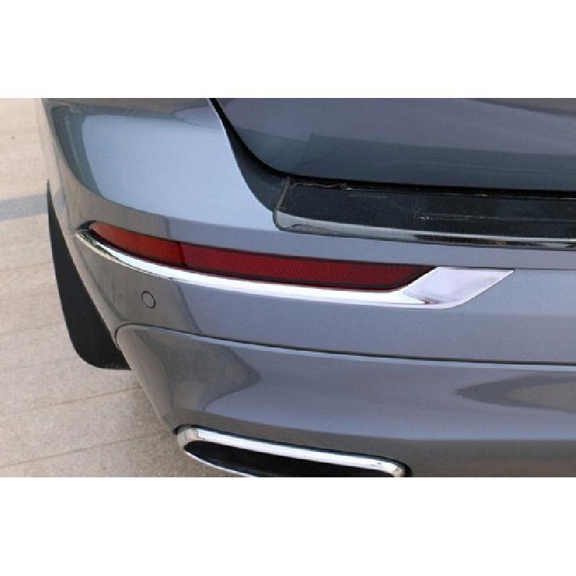 For Volvo XC60 2018- Chrome Rear Bumper Fog Light Lamp Eyelid Cover Trim 2pc
