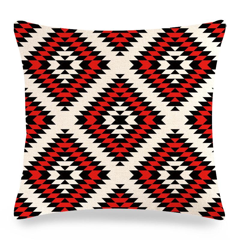 Home Decor Bohemian Aztec Pattern Digital Print Pillow Covers Pattern Cushion Cover Suitable for Sofa Bedroom Car Pillow Cover
