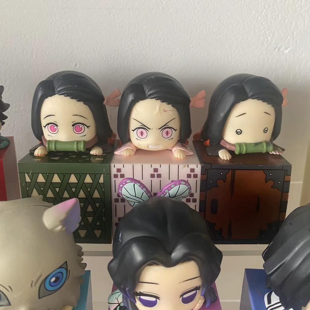 Japanese Bandai Genuine Scale Model Demon Slayer Q Edition Series Model Kamado Tanjirou Nezuko Action Figure Toys