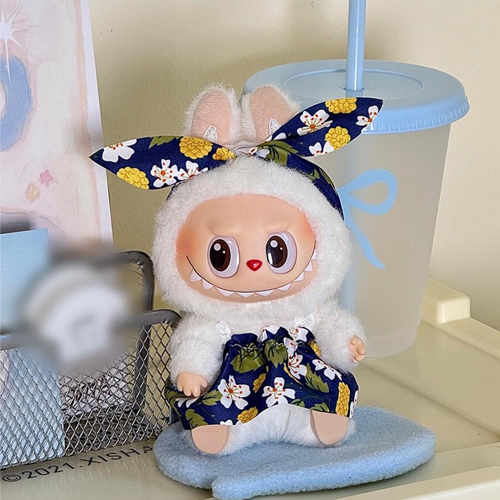 For 17cm Labubu Doll Clothes Fashion Clothes Dress Doll Clothes Color Match Overalls Dolls Accessories Cute Decoration Little Clothes