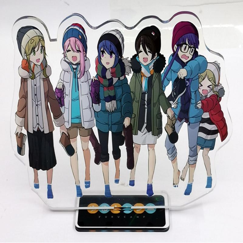 

Аниме Yuru Camp Yurucamp, фигурка для косплея, подставка, модель, тарелка, декор для стола, 16 см, двухсторонняя живопись, акриловые стоячие украшения 2