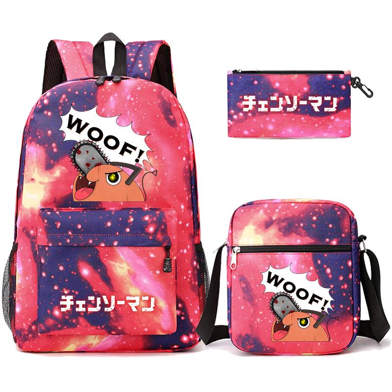 3 Teile/satz Anime Gedruckt Rucksack Sharingan Jugendliche Große Kapazität Cartoon Student Schul Mädchen Zurück Zu Schule Tasche