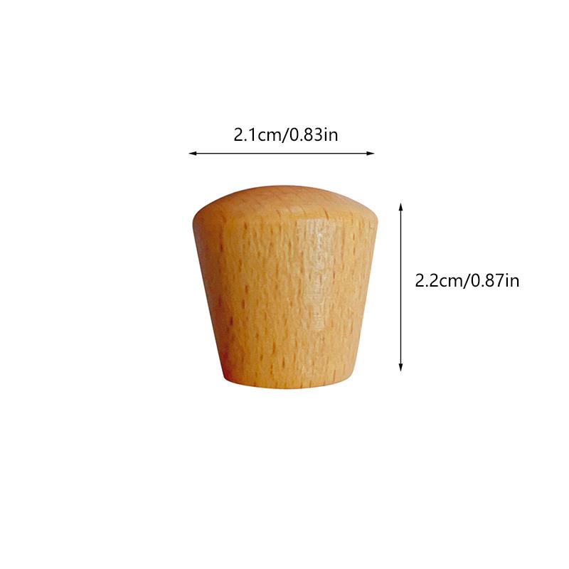 1PC Rukojeť skříňky Hardware Buk Přírodní Knoflíky zásuvek Skříňka tahače Dvířka Kliky kuchyňských zásuvek Knoflíky masivní dřevo