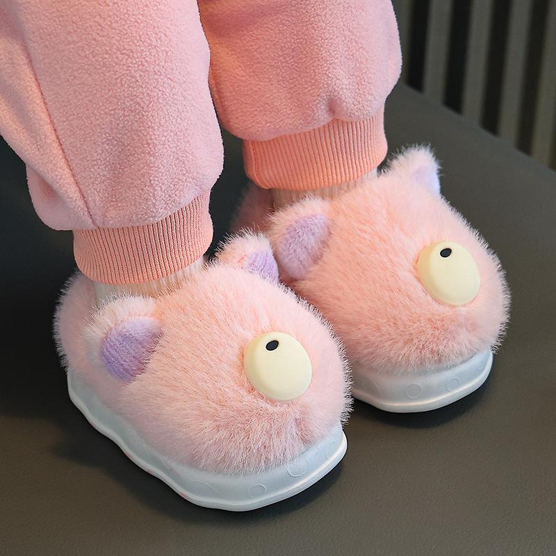 Children Shoes Antiskid Warm Women Slippers Lovely Cute Cartoon Winter Cotton Inserts Cotton Slippers Girl Sneakers Zapatos Niña