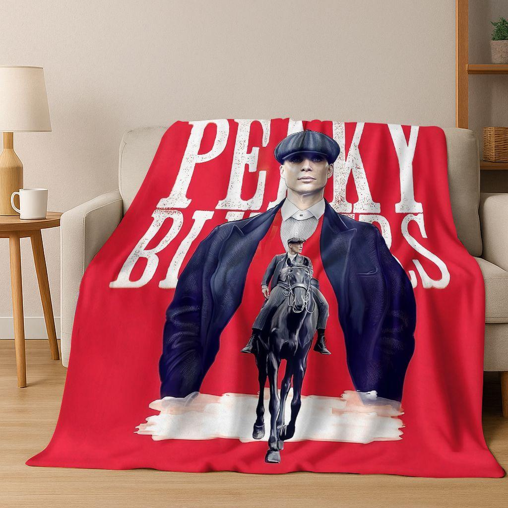

Cool Tommy Shelby P-Peaky B-Blinders Art Flannel Blanket,Cozy Soft Throw Blanket for Home Bedroom Bed Sofa Picnic Cover Gift 75x90cm