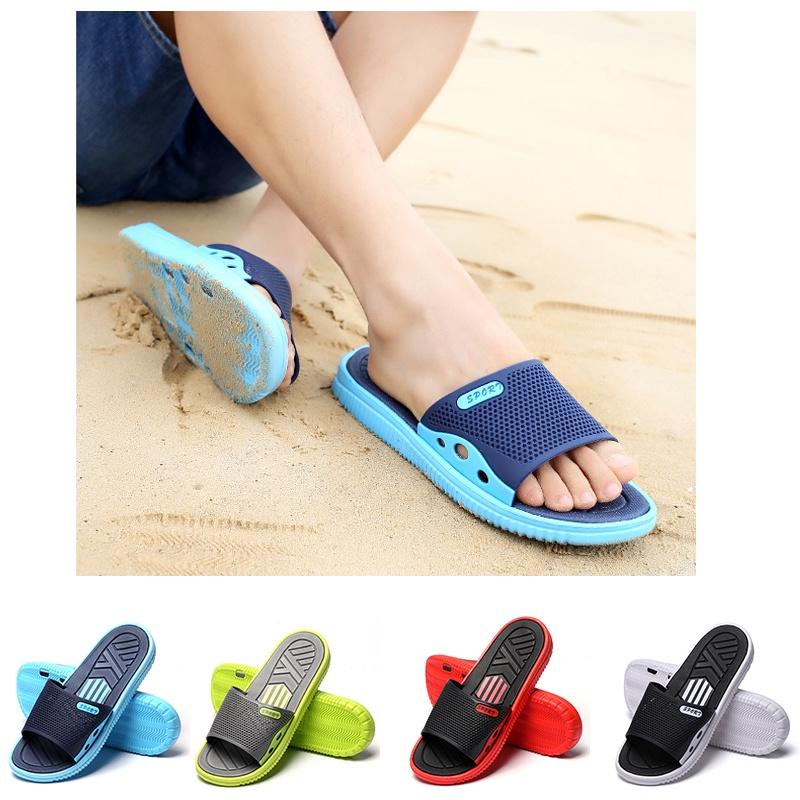 Premium Quality Men Flat Bath Slippers With Classic Timeless Design In Dark Blue