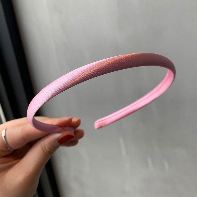 Red Blue Green Satin Headband for Women Girls Kids Hair Band Solid Color Thin Elastic Hair Hoop Accessories Headpiece