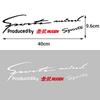 Sport Letter Car Stickers Emblem Badge Decal Auto Automobile Bonnet Sticker For Honda Fit Civic Jazz CITY Accord CR-Z VTEC Vezel IQ1