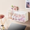 Wall Mounted Storage Box with Light for Action Figures Dustproof Stackable Display Rack Organizer for Blind Box Doll Storage Box